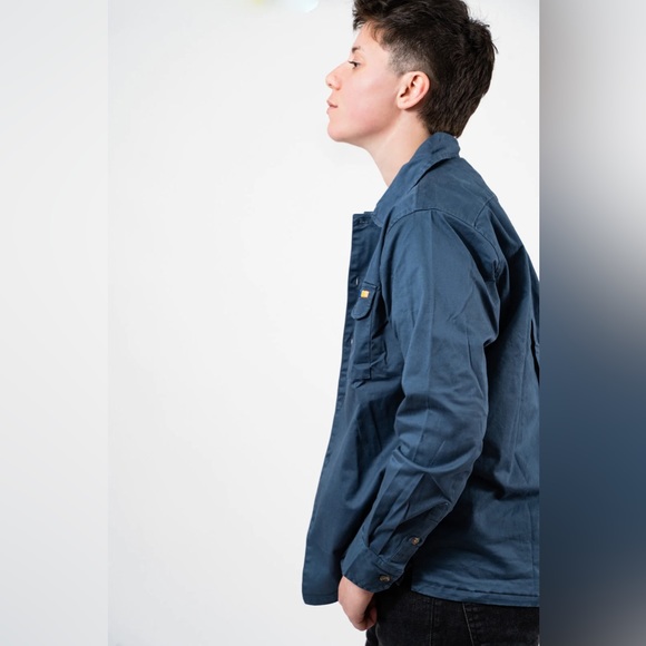 Dusty Blue Essential Shirt Jacket - Picture 5 of 6